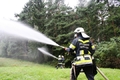 Versuch die Waldbrandfront zu lschen